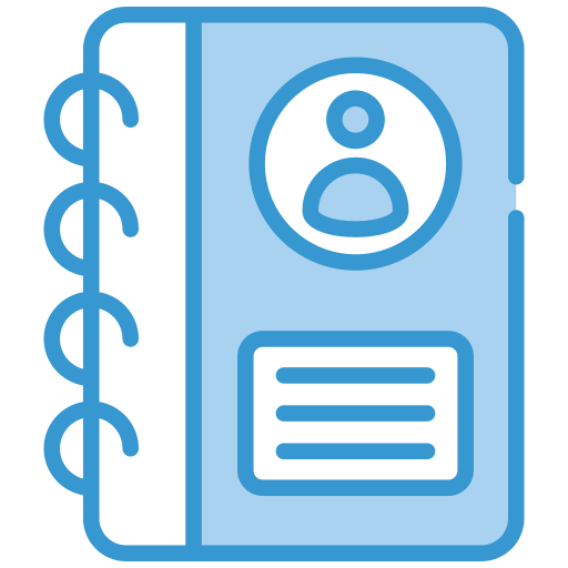 libreta de contactos icono gratis