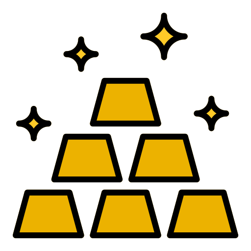 barra de oro icono gratis