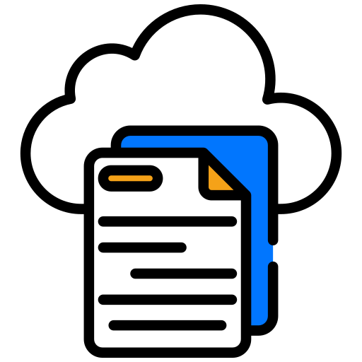 documento en la nube icono gratis