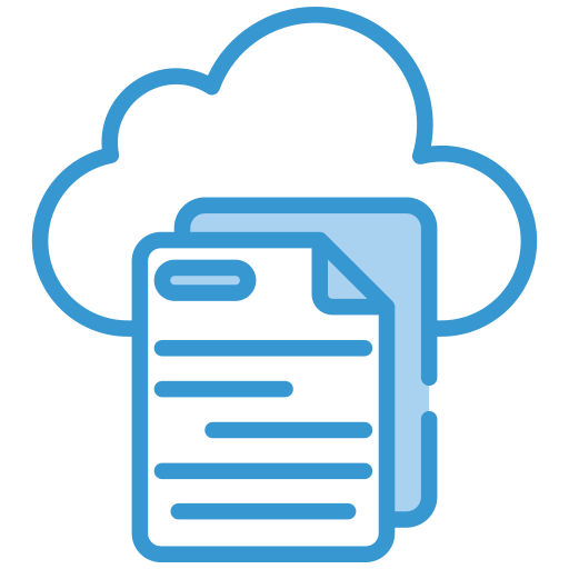 documento en la nube icono gratis