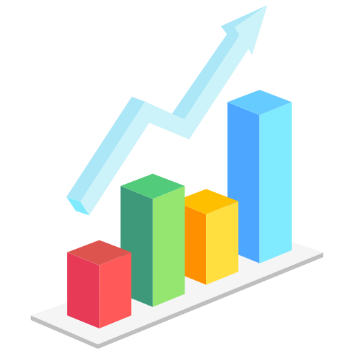 tabla de crecimiento icono gratis