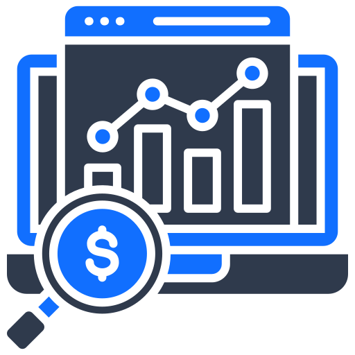 investigación de mercado icono gratis