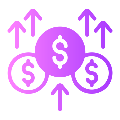 beneficio financiero icono gratis