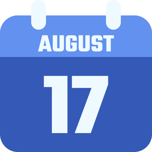 17 de agosto icono gratis