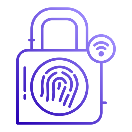 bloqueo de huellas dactilares icono gratis