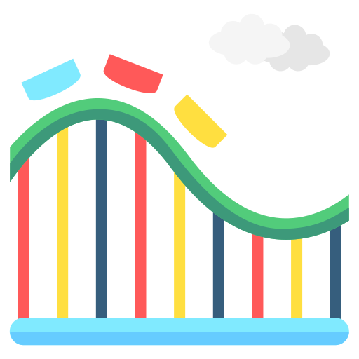 montaña rusa icono gratis