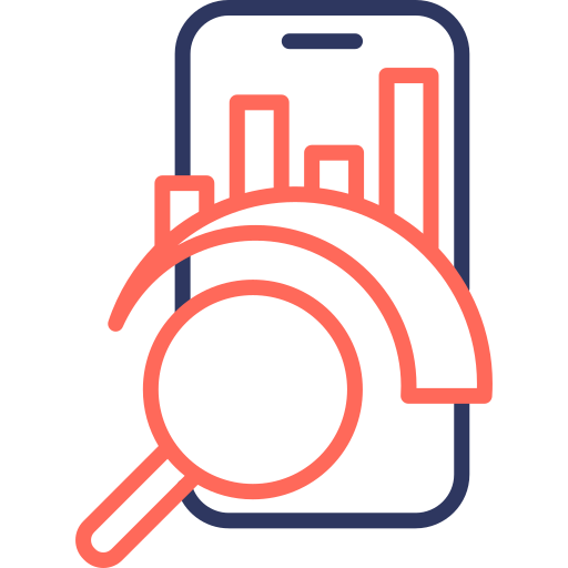 análisis móvil icono gratis