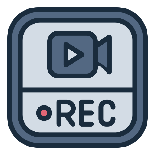 grabación de vídeo icono gratis