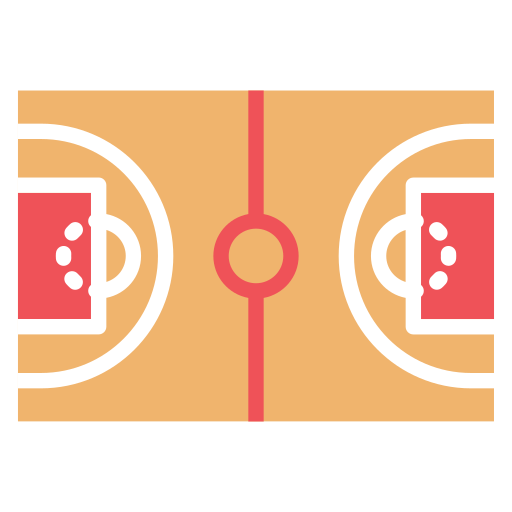 cancha de baloncesto icono gratis