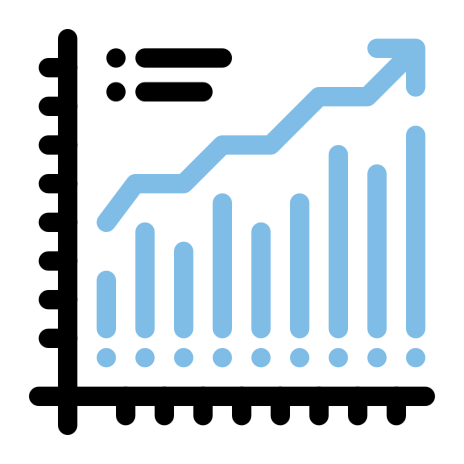 gráfico de crecimiento icono gratis