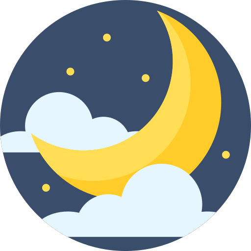 luna creciente icono gratis