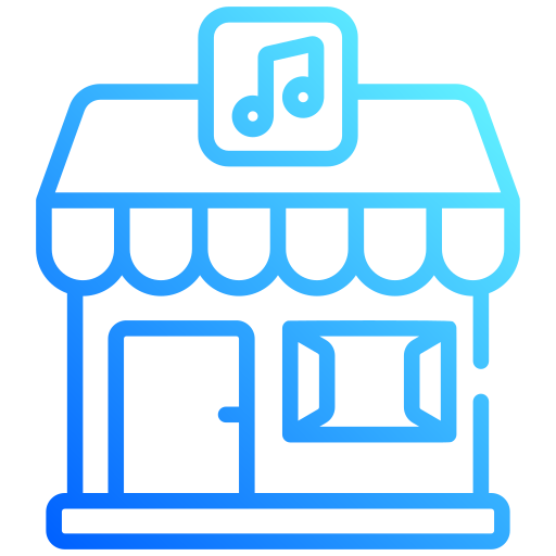 tienda de música icono gratis