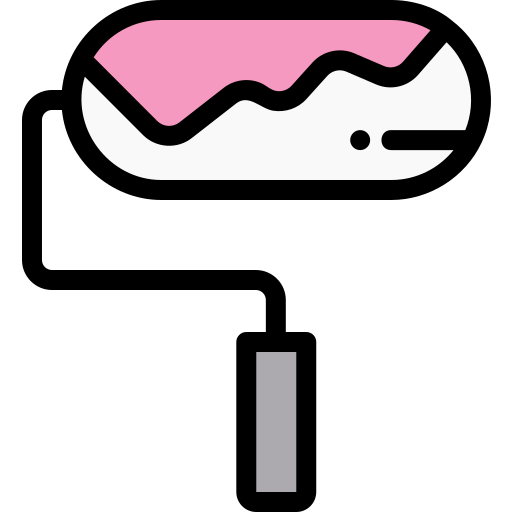 Rodillo de pintura icono gratis