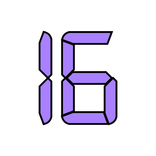 dieciséis icono gratis