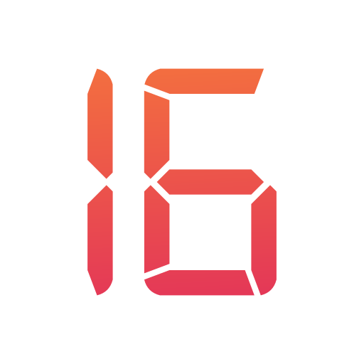 dieciséis icono gratis