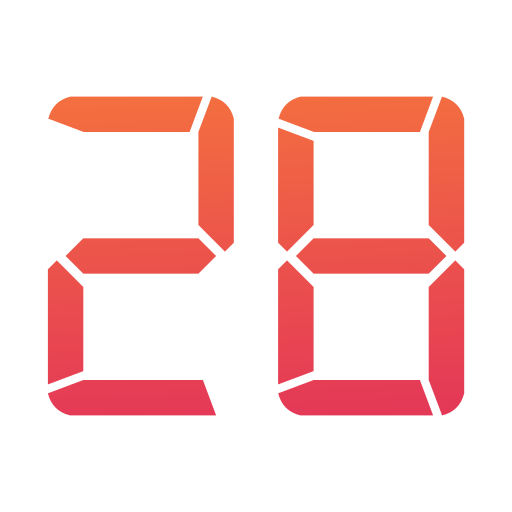 veintiocho icono gratis