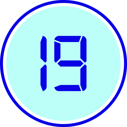 diecinueve icono gratis