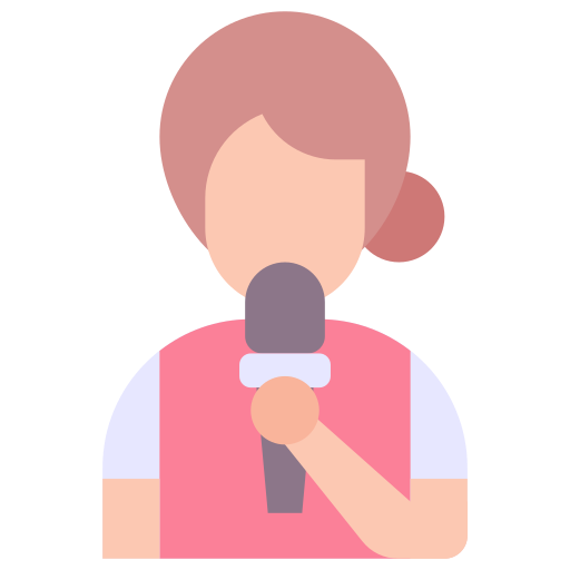 presentador de noticias icono gratis