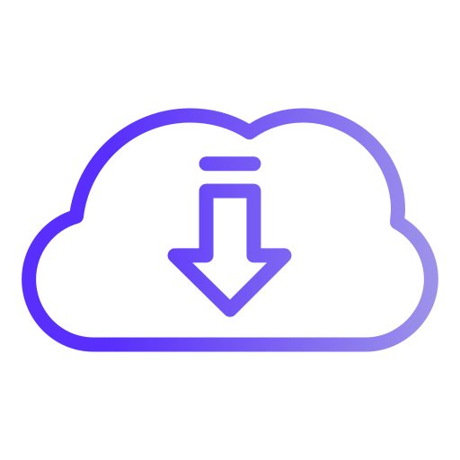 descarga en la nube icono gratis