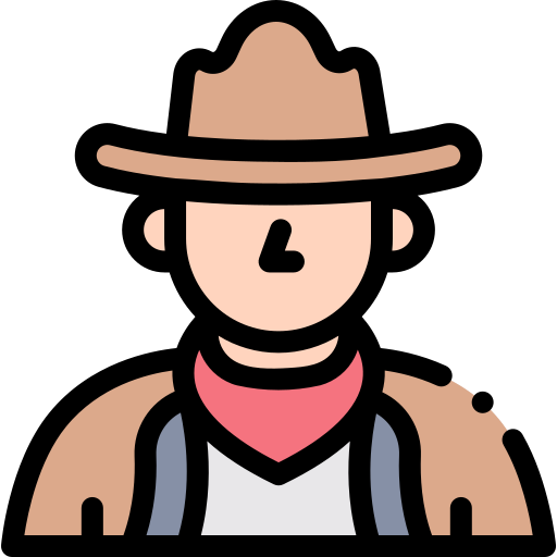 Cowboy Detailed Rounded Lineal color icon