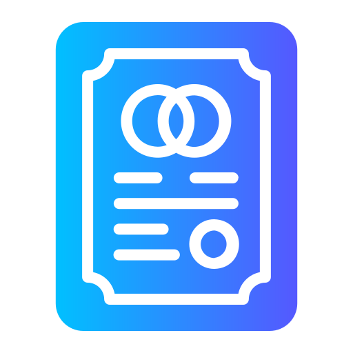 Marriage certification free icon Marriage certification free icon