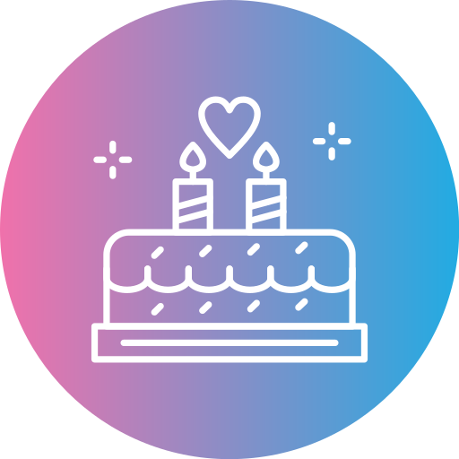 pastel de aniversario icono gratis