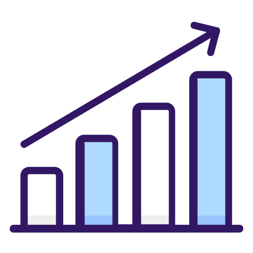 tabla de crecimiento icono gratis