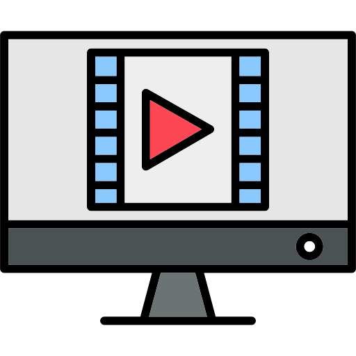 producción de vídeo icono gratis