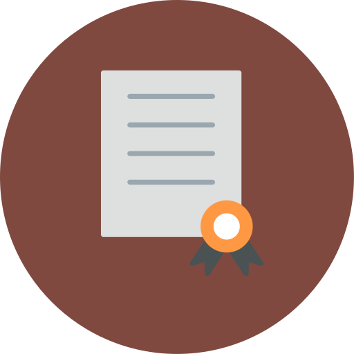 certificado icono gratis