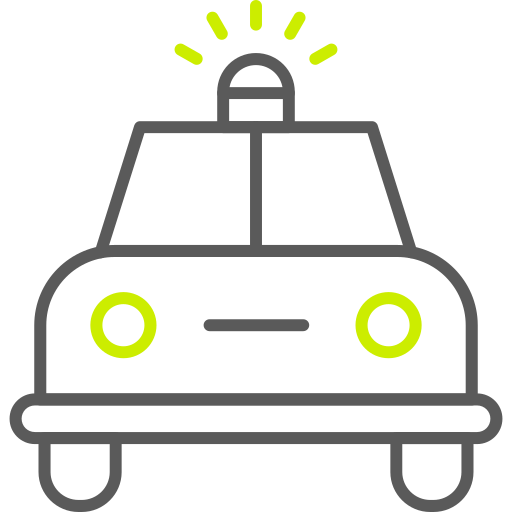 coche de policía icono gratis