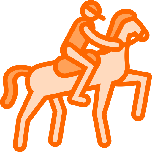 montar a caballo icono gratis