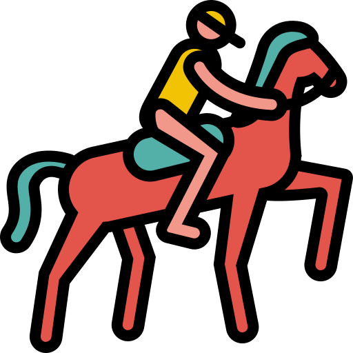 montar a caballo icono gratis