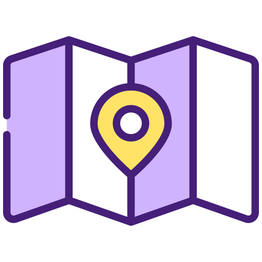 mapa de viaje icono gratis