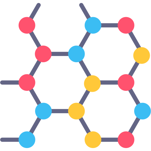 estructura molecular icono gratis