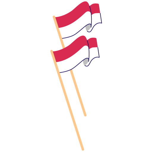 bandera de indonesia icono gratis