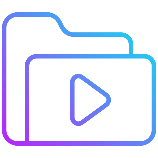 dossier vidéo Icône gratuit