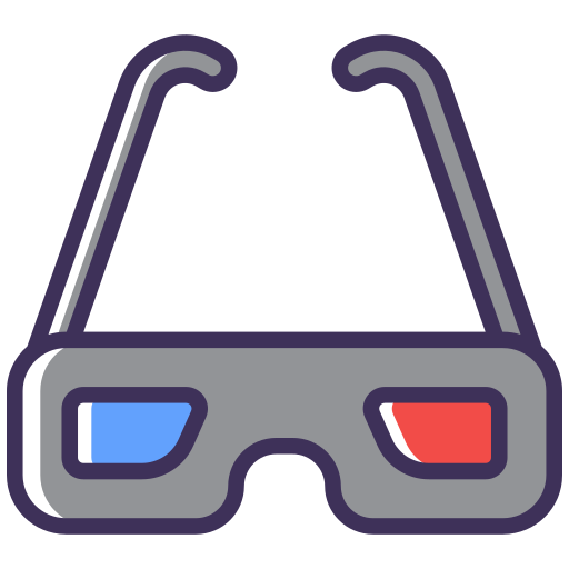 gafas 3d icono gratis