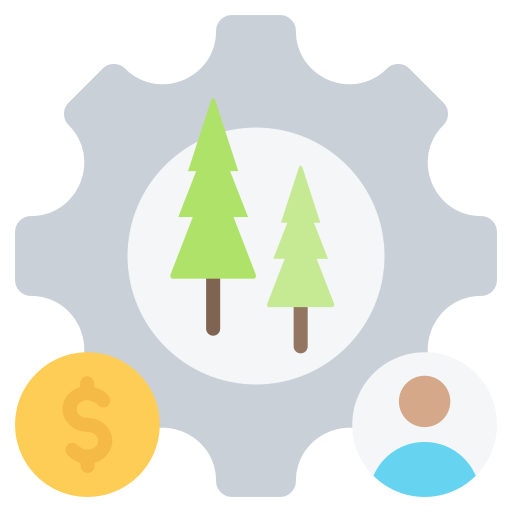 gestión de bosques icono gratis