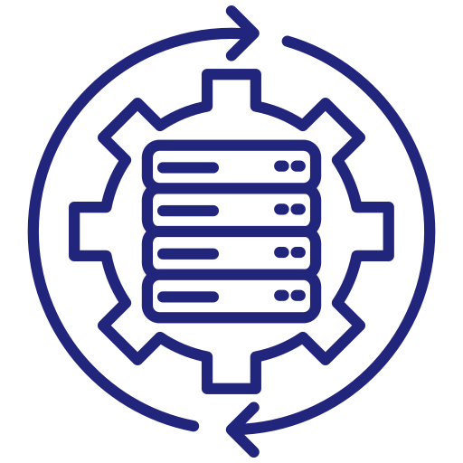 procesamiento de datos icono gratis