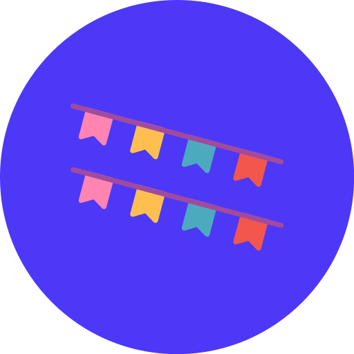Bunting free icon Bunting free icon