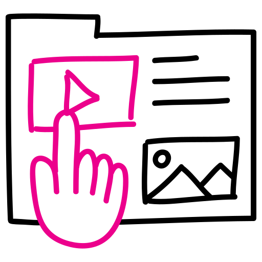 Interactive content free icon