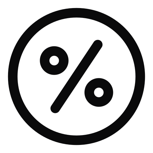 백분율 무료 아이콘