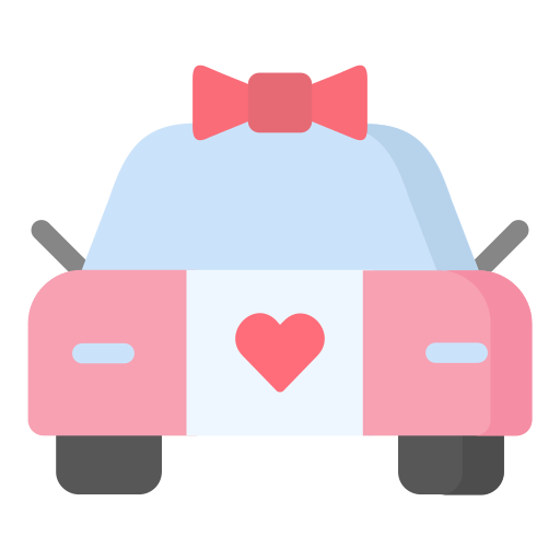 coche de boda icono gratis