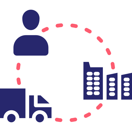 cadena de suministro icono gratis