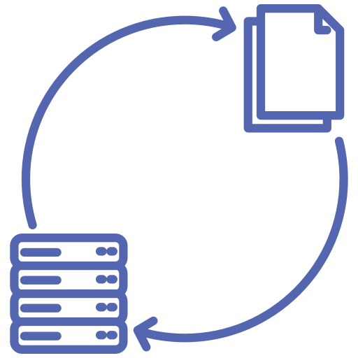 transformación de datos icono gratis