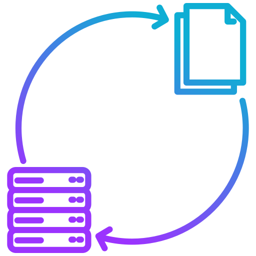 transformación de datos icono gratis