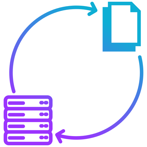 transformación de datos icono gratis