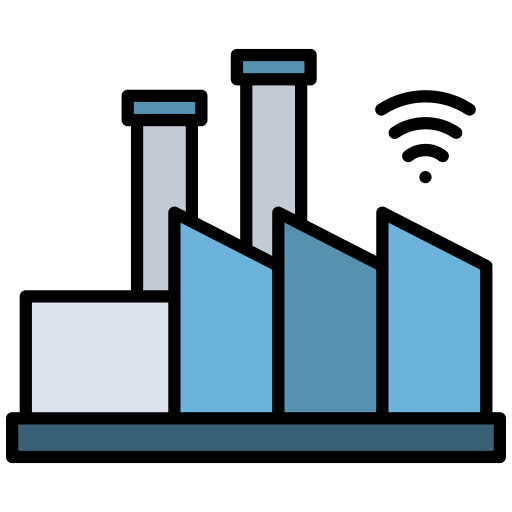 fábrica inteligente icono gratis