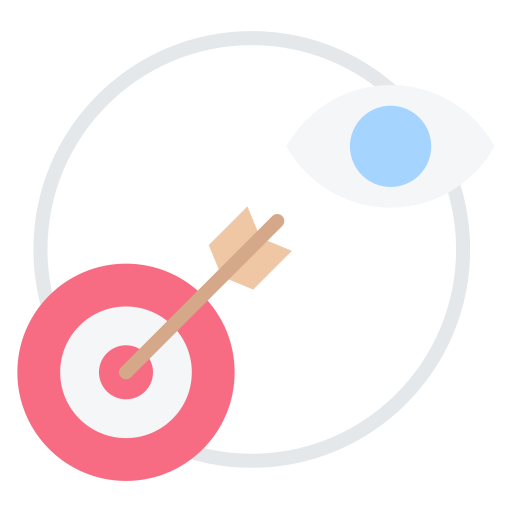 visión y misión icono gratis