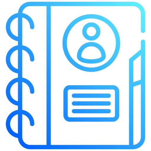 libreta de contactos icono gratis